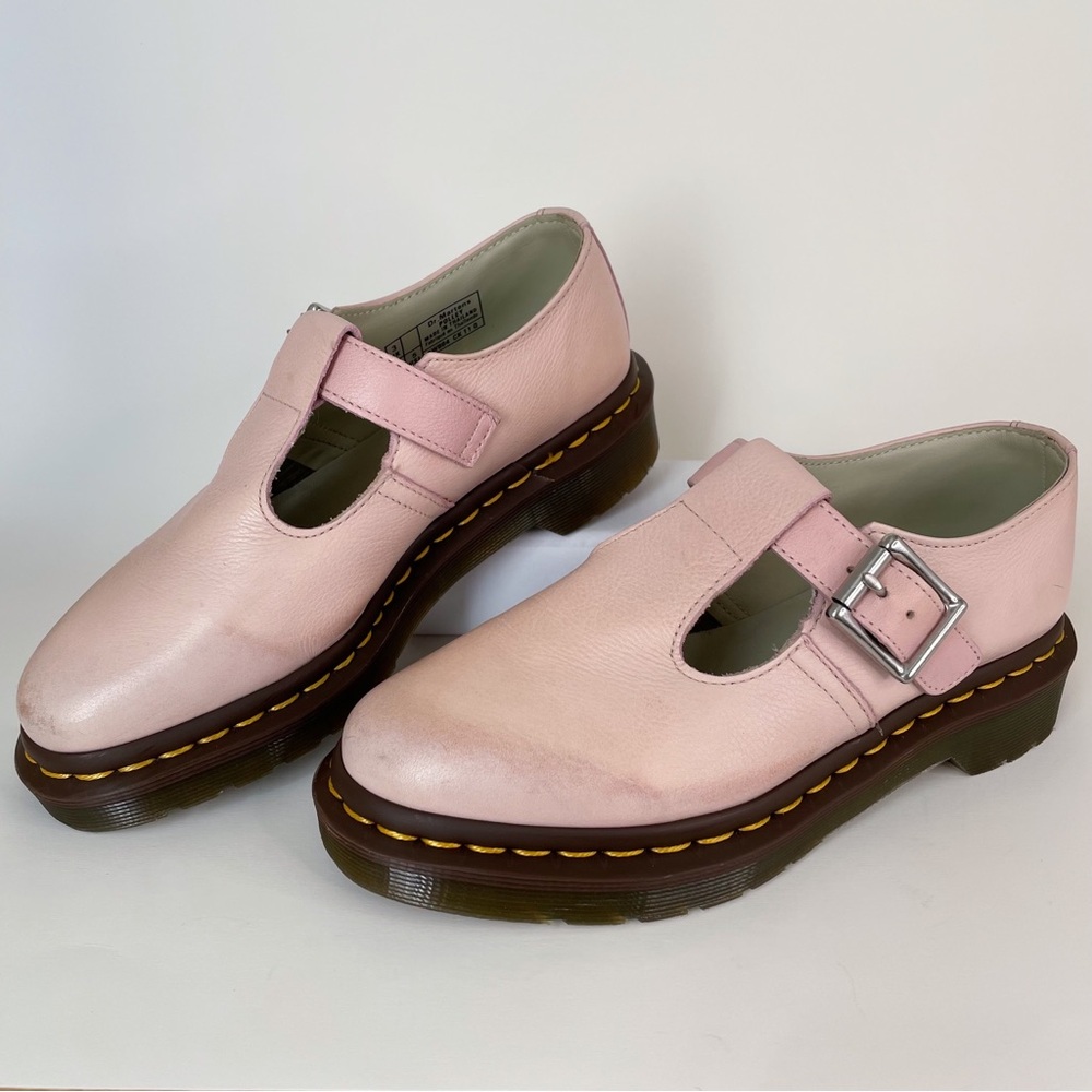 ❌SOLD❌Dr. Martens Polley Nappa Leather Mary Janes Bubblegum Pink